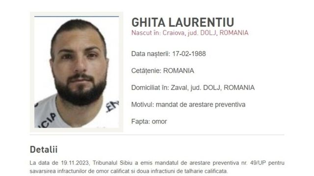 Laurentiu Ghita, unul dintre ucigasii omului de afaceri sibian Adrian Kreiner, va fi adus in tara
