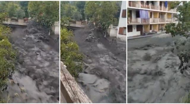 Esondazione a Bardonecchia, è allerta massima: il rio Frejus invade il centro