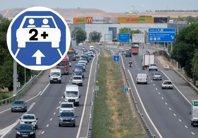 Qué significa la nueva señal '2+' que hay en la carreteras españolas y qué multa pueden poner a los conductores por no cumplirla