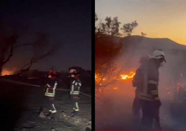 Pompieri români ajută la stingerea unui incendiu de vegetație în Grecia