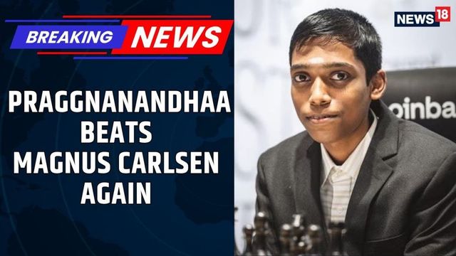 Praggnanandhaa Downs Magnus Carlsen To Zoom To Sole Lead At Las Vegas Freestyle Chess | News18