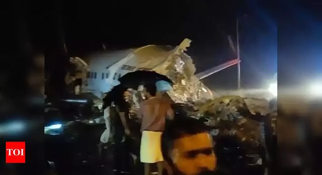 Air India Express plane skids off runway during landing at Karipur Airport in Kozhikode