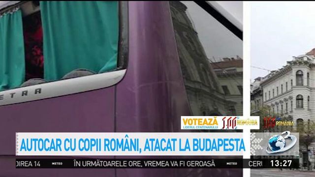 Autocar cu copii români, atacat cu pietre la Budapesta de Ziua Națională