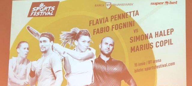 Simona Halep și Marius Copil vor juca împotriva Flaviei Pennetta și a lui Fabio Fognini