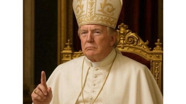 Trump vestito da Papa sui social della Casa Bianca
