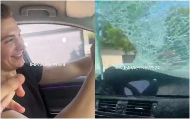 Viitor polițist din Teleorman, filmat în timp ce conduce cu parbrizul spart și cântă manele după ce a lovit un pieton