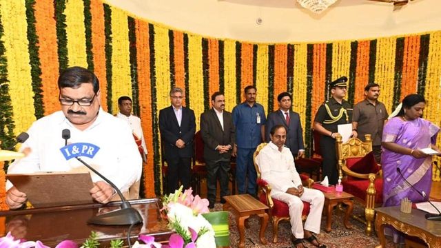 Mahender Reddy inducted into cabinet before Telangana elections