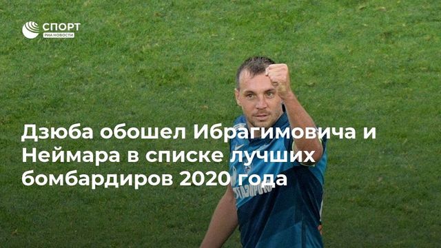 Дзюба обошел Ибрагимовича и Неймара в списке лучших бомбардиров 2020 года