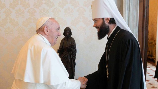 Ferenc pápa Kirill pátriárka közeli munkatársával találkozott