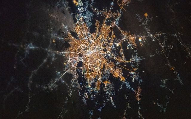 Cum arată Bucureștiul văzut din Stația Spațiala Internațională