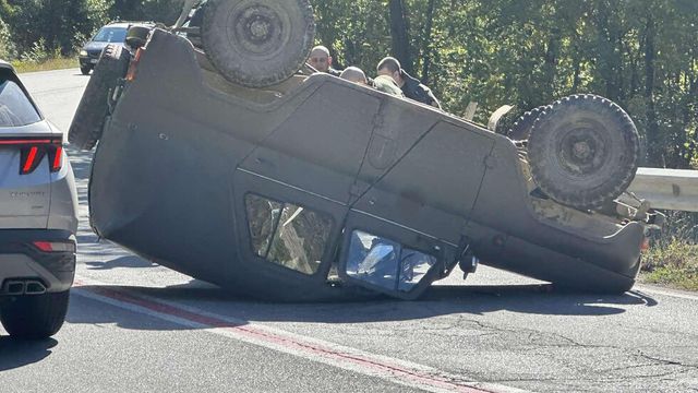 Военен джип се преобърна в Прохода на Републиката