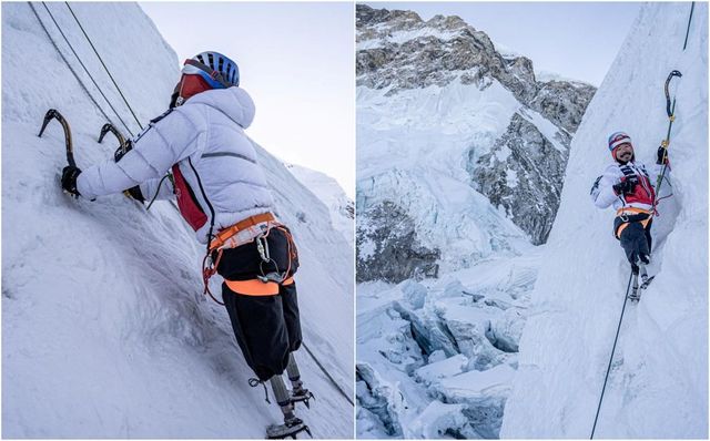 Un fost militar, cu ambele picioare amputate, a urcat pe Everest: „a făcut istorie”