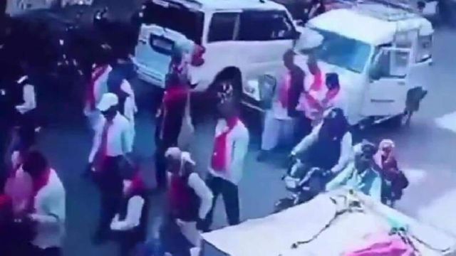 On Camera, Car Rams Into Procession As Driver Suffers Heart Attack