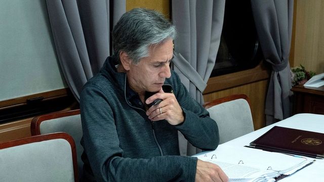 Deadly market attack in eastern Ukraine overshadows visit by Antony Blinken