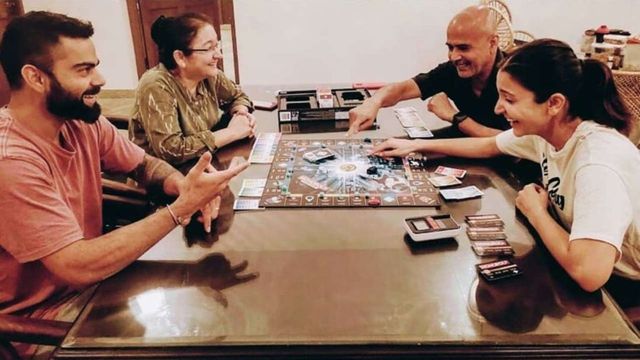 Anushka Sharma and Virat Kohli enjoy a game of monopoly amid lockdown