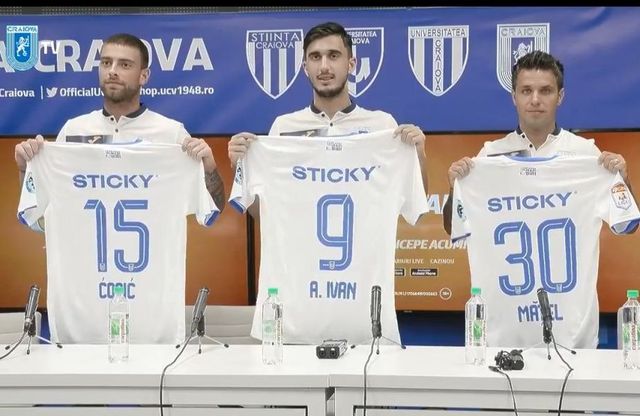 Ivan, Mățel și Cosic au fost prezentați oficial la U Craiova