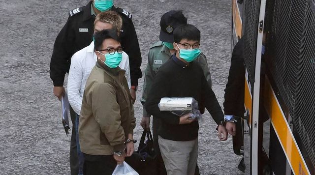 Hong Kong pro-democracy activists Joshua Wong, Agnes Chow, Ivan Lam jailed