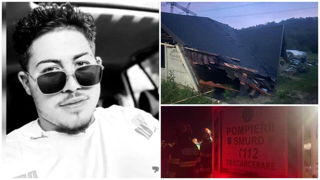 Tânăr de 18 ani, strivit de un acoperiș luat de vânt