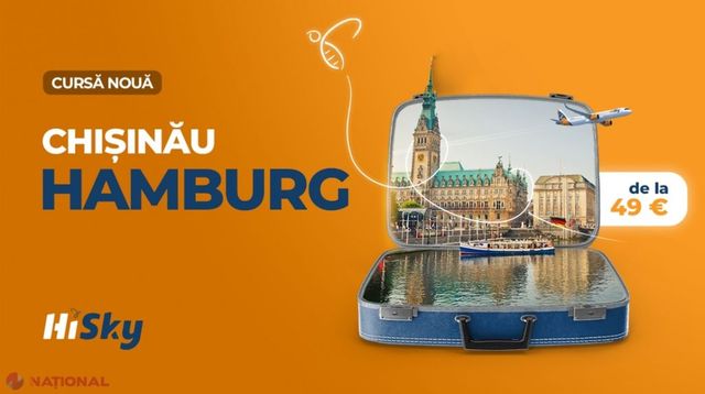 Din Chișinău vor fi operate zboruri directe spre Hamburg