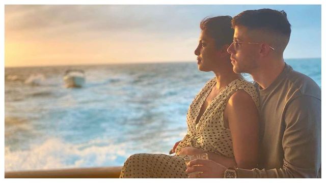 Priyanka Chopra and Nick Jonas soak in the sunset by the ocean-side after their winter-wonderland rendezvous