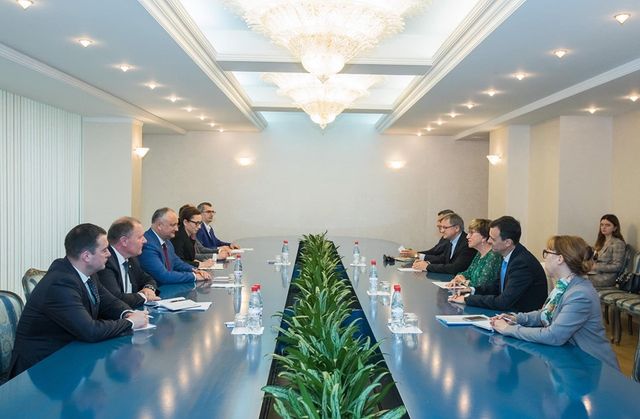 Dodon s-a intalnit cu co-raportorii Adunarii Parlamentare a Consiliului Europei pentru Republica Moldova