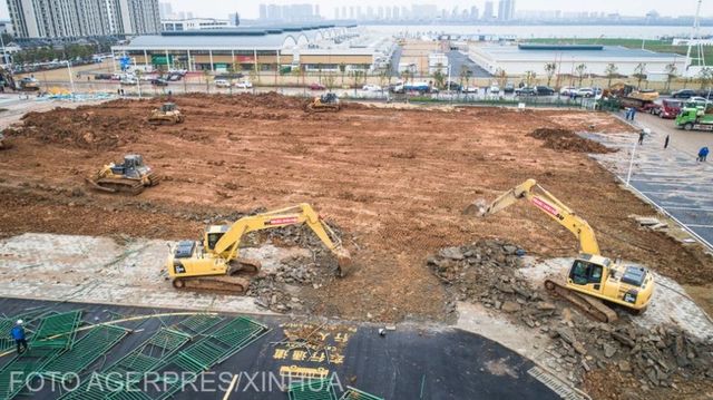 Cum arată spitalul din Wuhan, la 4 zile de la începerea lucrărilor