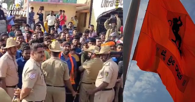 Lowering of saffron flag triggers tension in village in Mandya district
