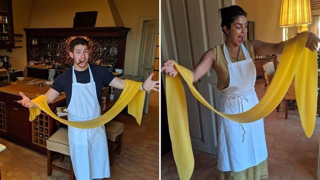 Priyanka and Nick Dish up Pasta for Each Other on Date Night