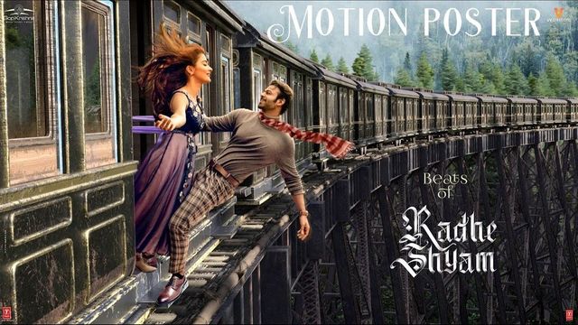 At 41, Prabhas Dangles Out of Train With Pooja Hegde in Motion Poster of Radhe Shyam