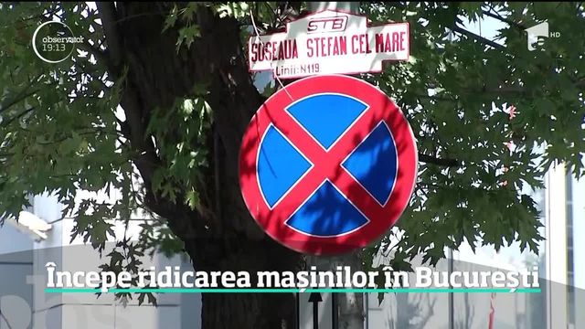 Luni începe ridicarea mașinilor parcate neregulamentar în București 