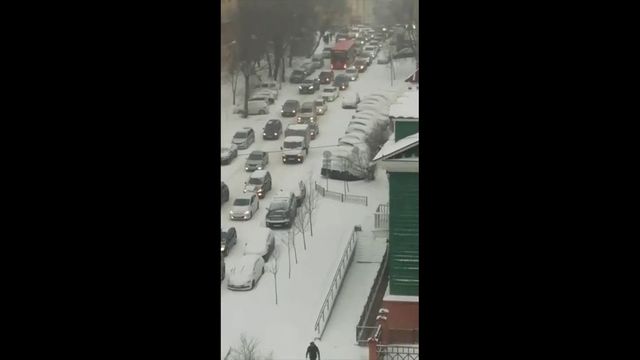 Снежный циклон накрыл Дальний Восток