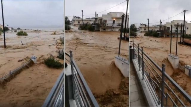 Inundații pe o insula din Grecia, provocate de furtuni, au luat viața a trei oameni
