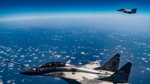 Indian Air Force refuelled Mig 29 M and Rafale fighters of the Egyptian Air Force