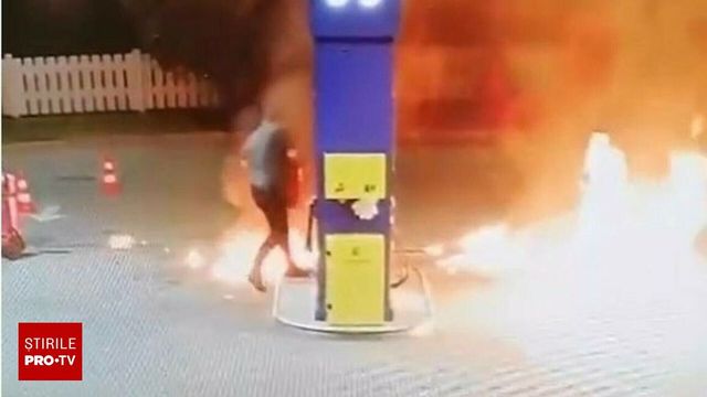 A dat foc unui angajat din benzinărie