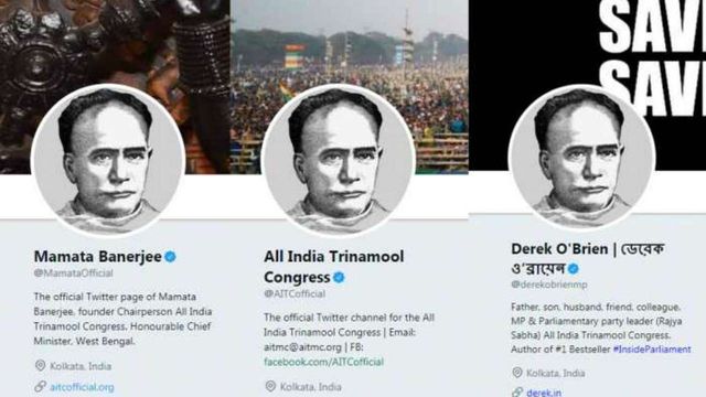 Statue vandalised, Mamata Banerjee, Trinamool leaders change Twitter photo to Vidyasagar in protest