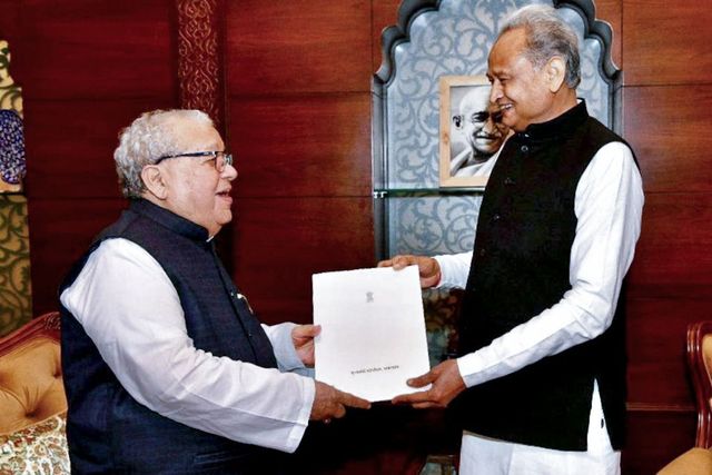 Rajasthan Chief Minister Ashok Gehlot Submits Resignation To Governor