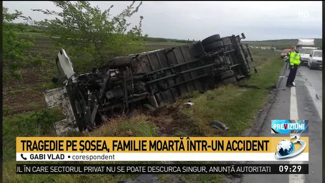 Un copil de un an și tatăl său, morți într-un accident rutier teribil produs în județul Galați