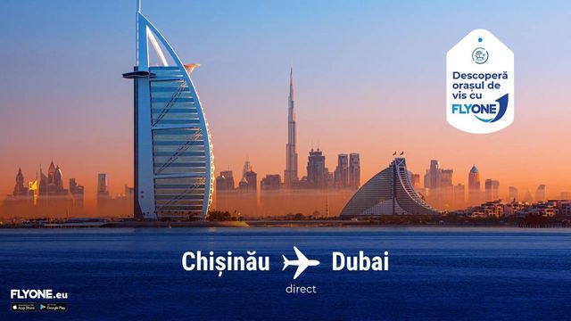 Chișinău - Dubai: Zboruri directe cu FLYONE