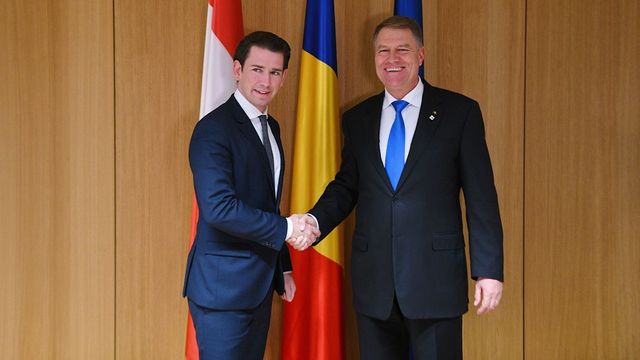Klaus Iohannis s-a întâlnit cu Sebastian Kurz, cancelarul Austriei