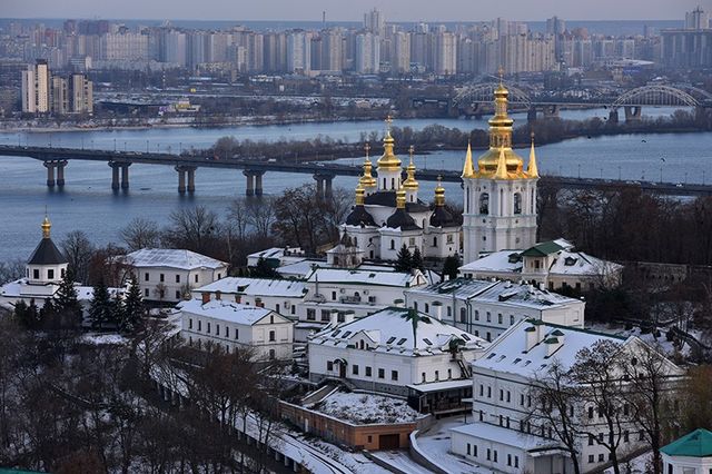 Опубликовано видео пожара в Киево-Печерской Лавре