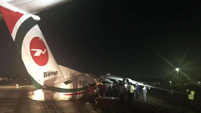 Biman Bangladesh plane skids off runway in Yangon, 17 injured