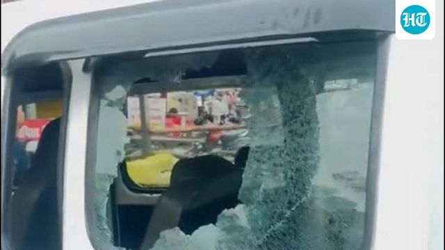 School van vandalised in Lucknow allegedly by Kanwariyas