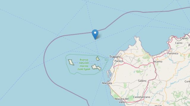 Forte scossa di terremoto al largo di Trapani