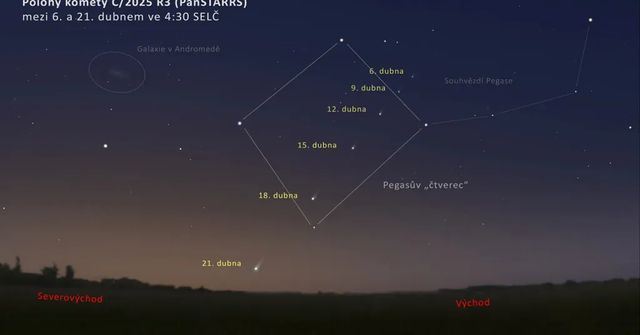 Na ranní obloze je možné pozorovat kometu