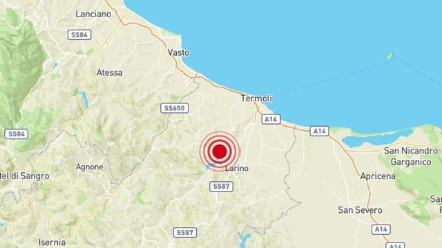 Molise, scossa di terremoto di magnitudo 4