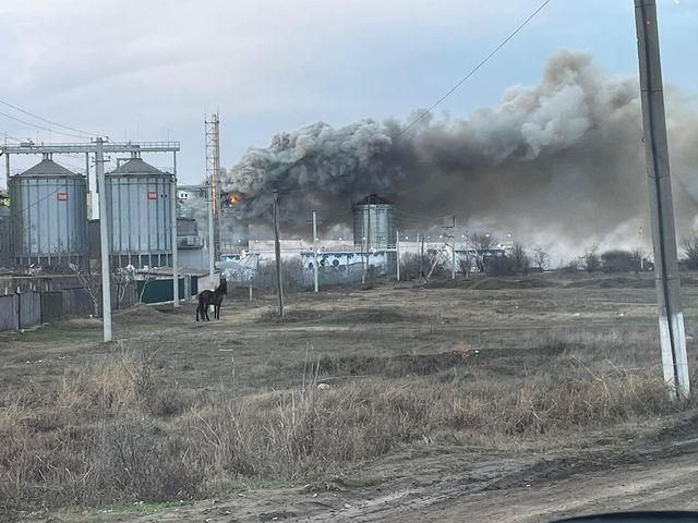 Пожар в Международном свободном порту Джурджулешты