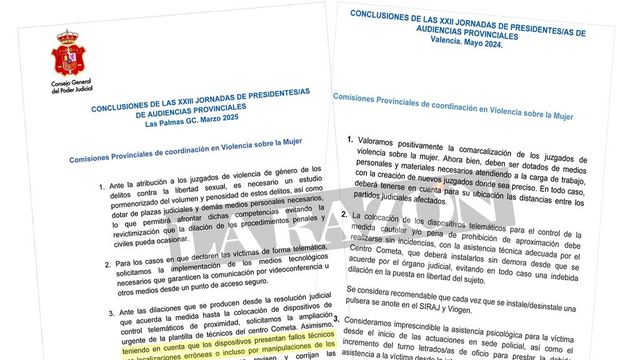 Las audiencias provinciales ya avisaron de «fallos técnicos y manipulación» de las pulseras antimaltrato