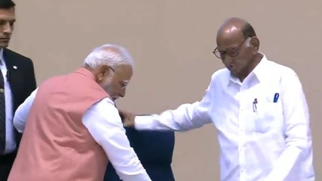 Watch: PM Modi's special gesture for Sharad Pawar