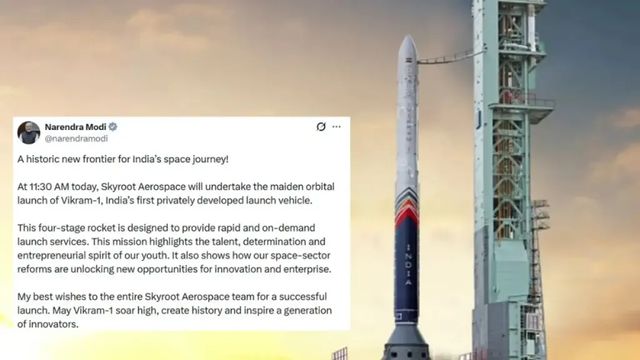 PM Modi Congratulates Skyroot Founders On Call After Successful Launch Of Vikram-1