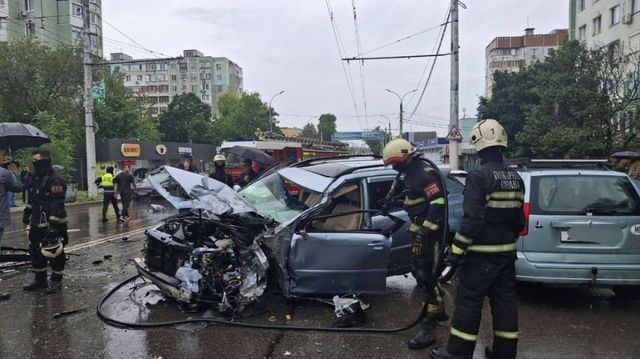 Accident cu cinci mașini la Tiraspol